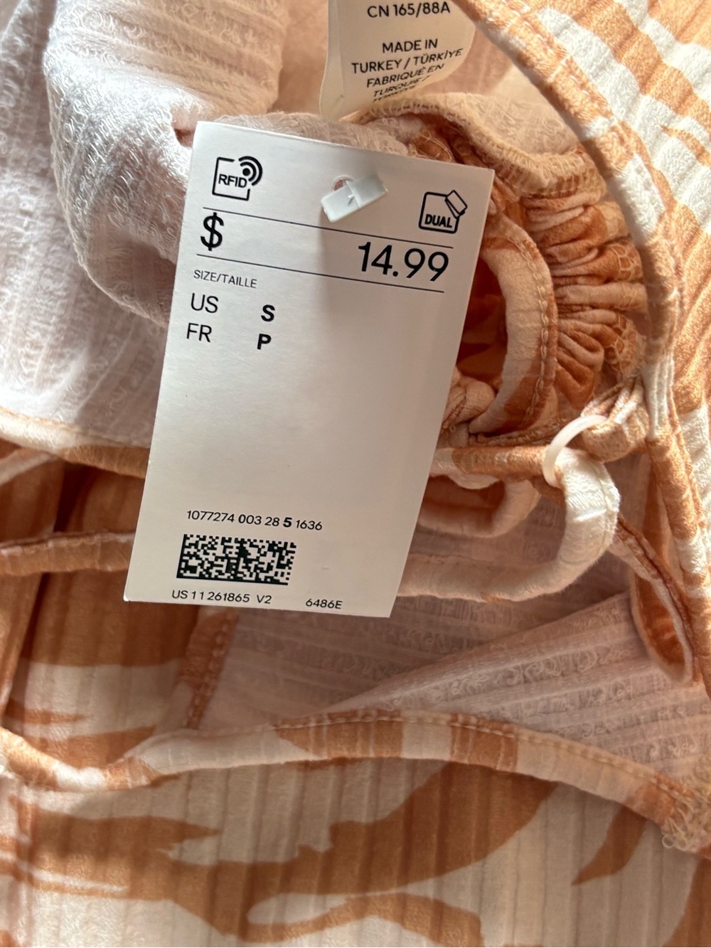 H&M Beige & White Zebra Print Slip Dress - Picture 4 of 4